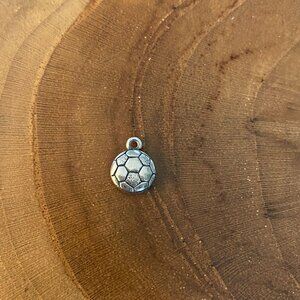 RETIRED James Avery Soccer Ball Charm, Sterling Silver